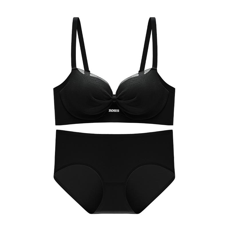 Women's Push-Up Bra: Wire-Free, Side Support, Thickened for Small Chest, Enhances Size, Prevents Sagging