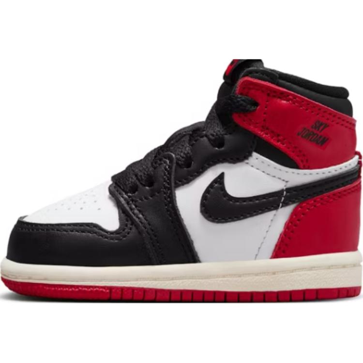 

New Jordan Air Jordan 1 Anti Slip Wear Resistant High Top Toddler Shoes White Black Infant And Toddler FD1413-106 26