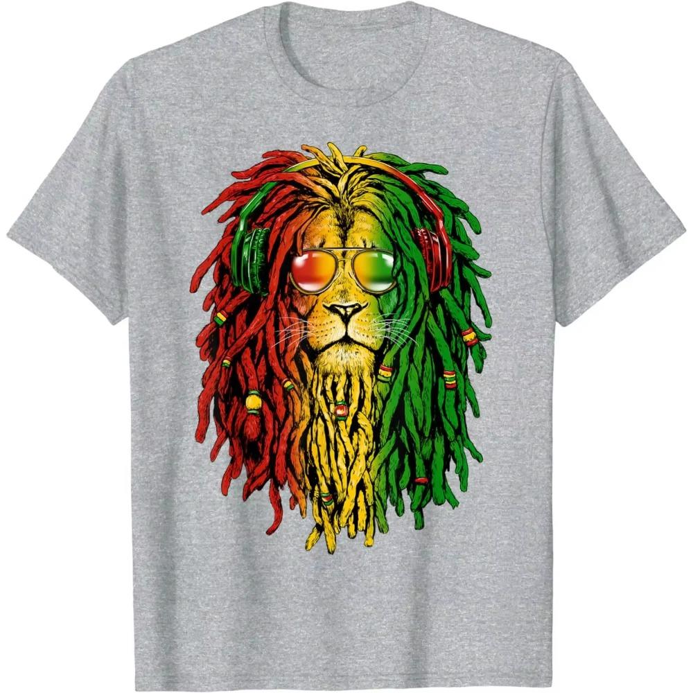 Rasta Reggae Löwe Sonnenbrille Kunst Geschenk für Rastafari T-Shirt