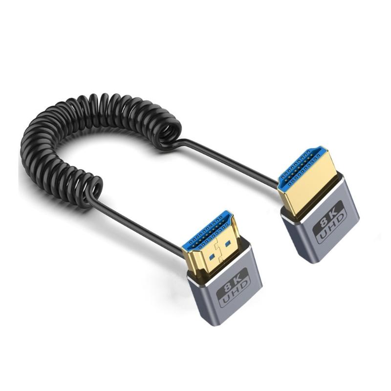 

Spring 8k60hz 2.1 Cable 48Gbps Fast Transmission for Gaming and Home Theater Coiled Extension Cord 70CM
