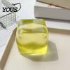 Jellyfish Squeeze Toy Transparent Lemon Toy, Stress Relief Ice Cream Safe Ball Soft Clear Cube Sensory for Kids Adults Shaped