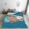Bear And Panda Bubu Dudu Blanket Cute Cartoon Balloon Flannel Throw Blankets Bedroom Sofa Decoration Soft Warm Bedsprea