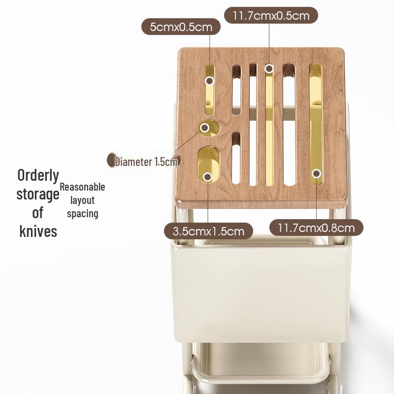 Angled Multi-Functional Knife Block with Drainage