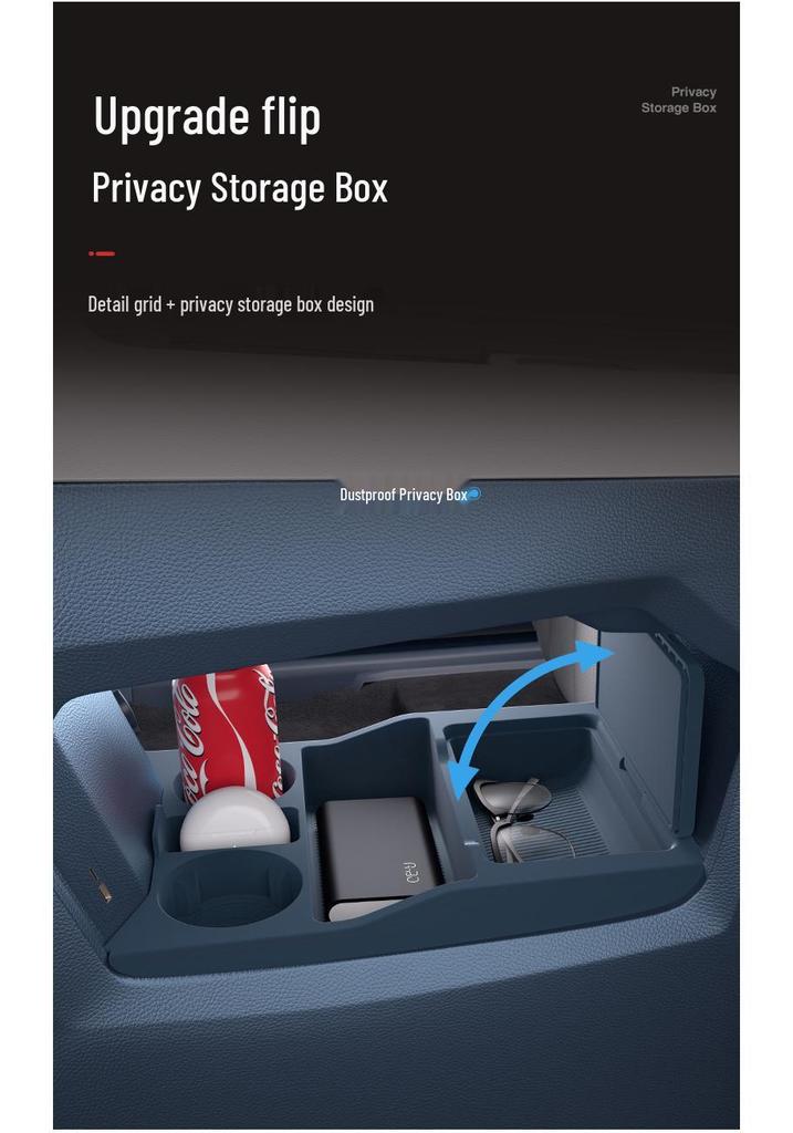 Applicable to Fengyun T9 Car Interior Double-Layer Partitioned Storage Box Accessory
