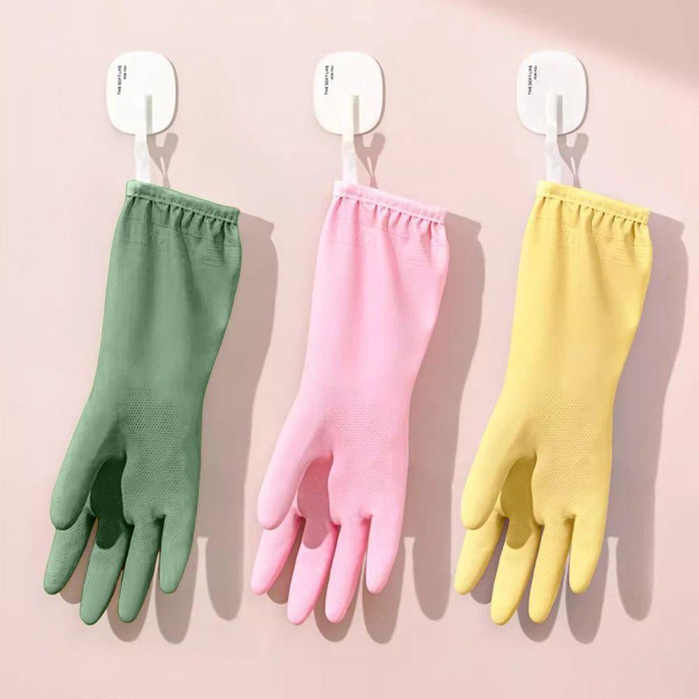 Portable Kitchen Dishwashing Gloves Multifunctional Cleaning Tools Waterproof PVC Household Gloves Household Protective Covers