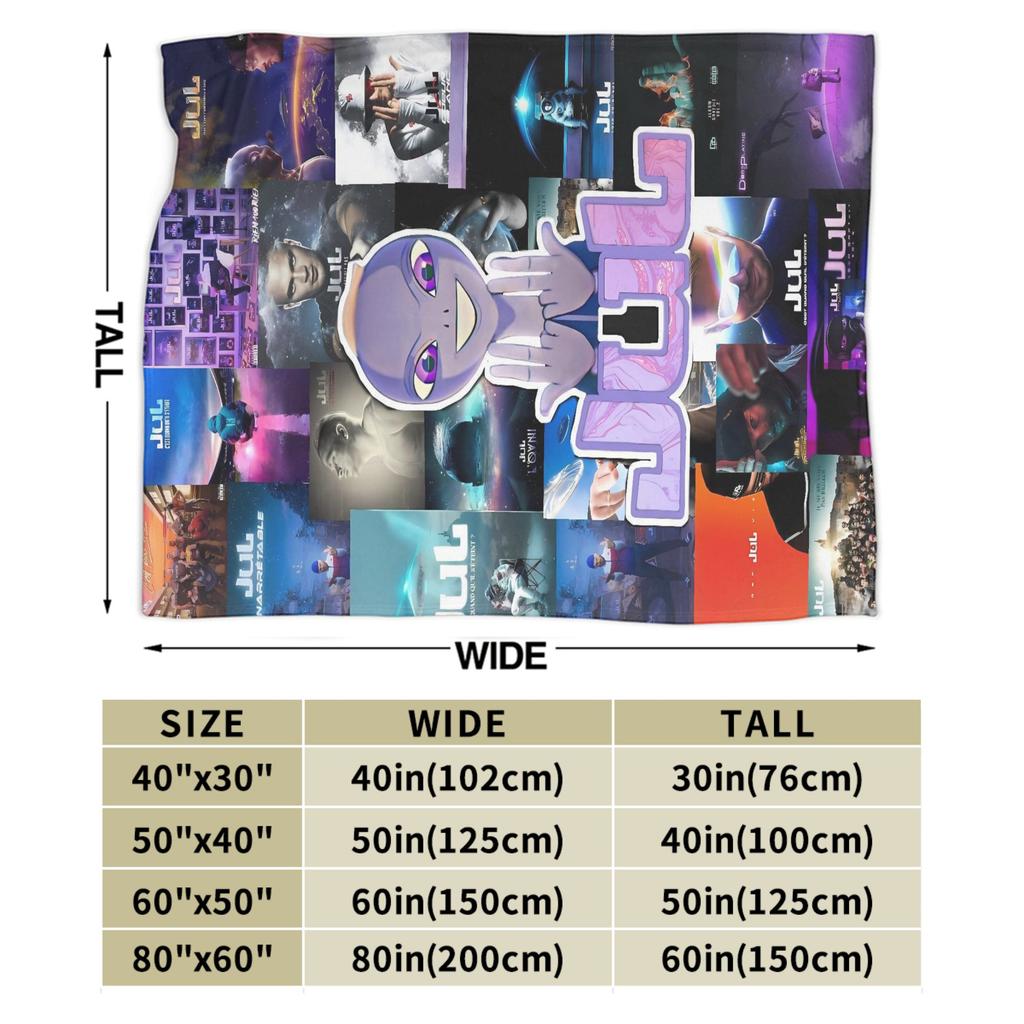 France Rapper Music JUL Blanket Quality Soft Throw Blanket Spring Airplane Travel Home Decor Graphic Bedspread
