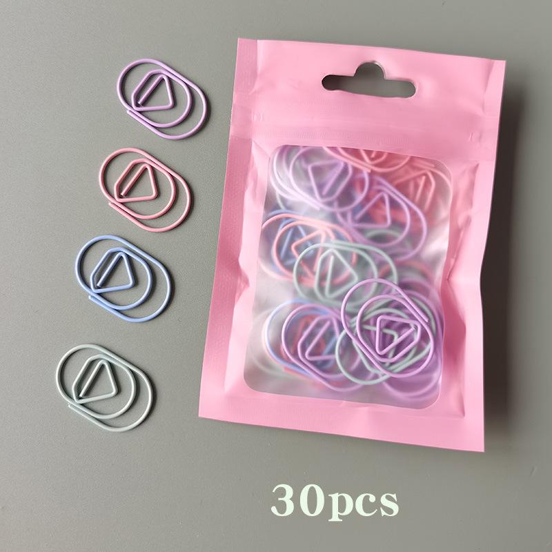 Heart, Star, Moon, Diamond Metal Paperclips - 30-Count Set
