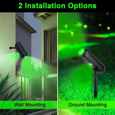 Outdoor Solar LED Wall Light IP65 Waterproof Adjustable Solar Energy Landscape Spotlights Green Warm Uplight for Trees Garden