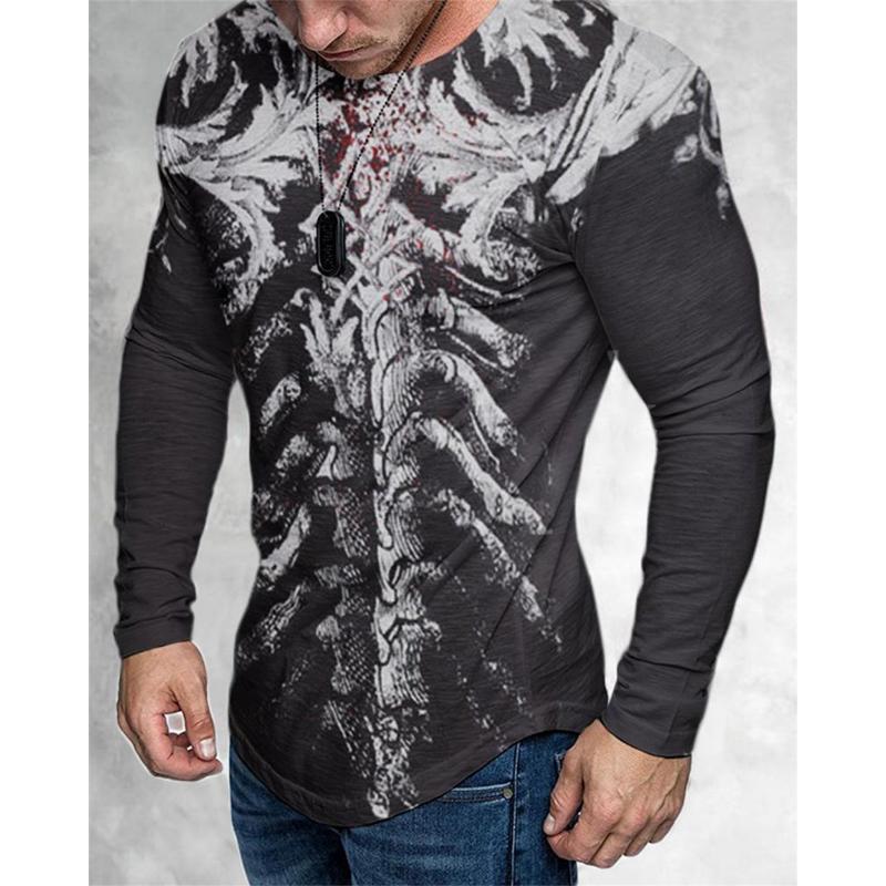 Camiseta De Manga Larga Con Estampado 3D Para Hombre, Ropa Informal Holgada De Gran Tamaño, Estilo Retro, XS-5XL De Alas Y Motocicleta