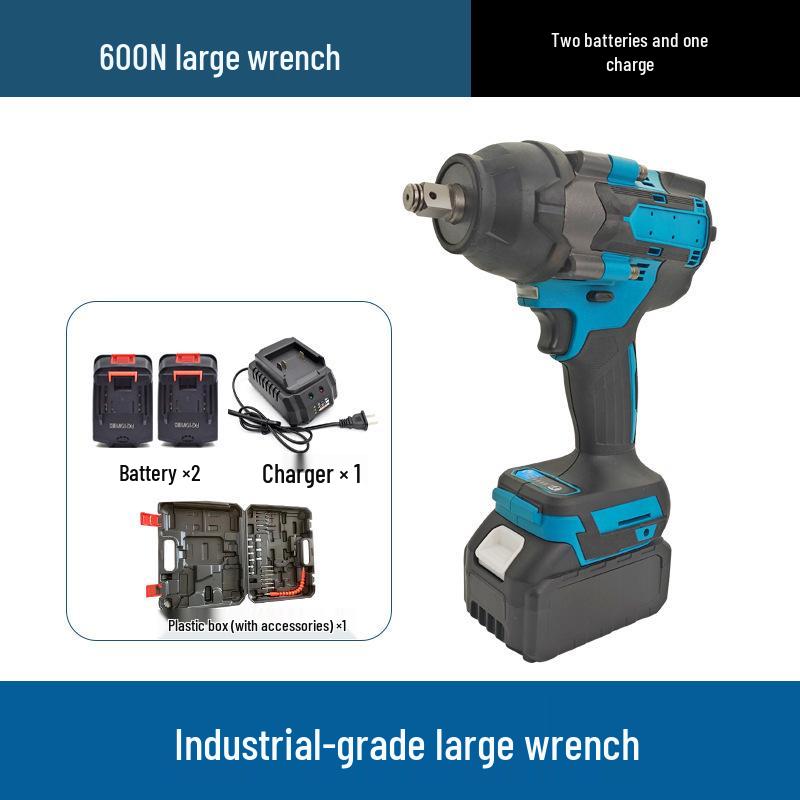 Portable High Torque Lithium Battery Impact Wrench with Electric Brushed Motor