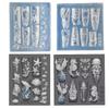 Sea Life Nail Stamping Set Silicone Molds Nail Art Designing Mold Suitable for Creative Manicure with Whales and Shells