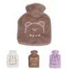 Hot Water Bottle 1L Cute Detachable Plush Cover Thickened PVC Anti Scald Hot Water Sack for Hands Be