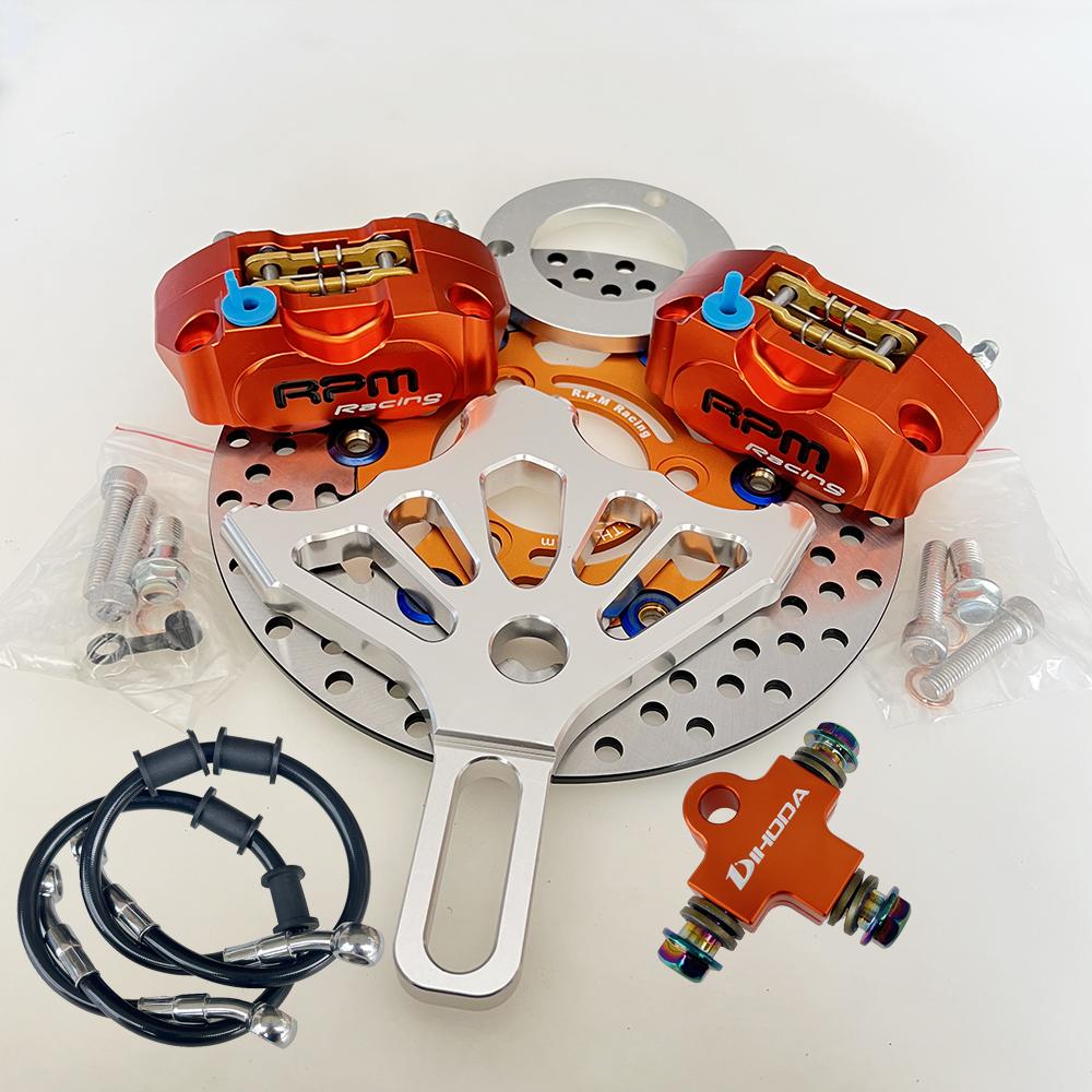 Motorcycle 2 piece RPM Brake Calipers with 220 mm Brake disc  For Rear Flat Fork Brake System For Scooter Motorbike Modify