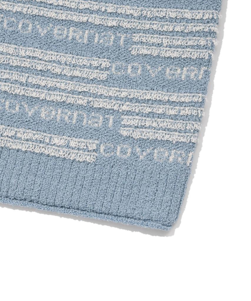 COVERNAT WOMAN Boucle Knit Shorts Blue