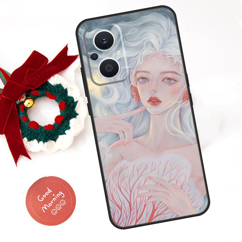 Cute And Beauty Girl Color Painting Funda For OPPO Reno 14 F 13F 12F 11F 10 11 12 13 Pro 7 8 Lite OPPO Find X5 X6 X8 X9 Pro Case