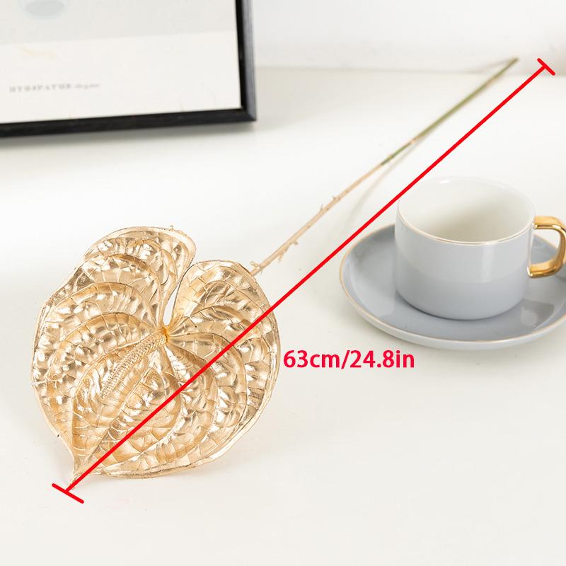 

1PC Штучні квіти Настільні прикраси Листя евкаліпта Декорація домашнього життя Пластикові рослини Підроблені рослини Золоті