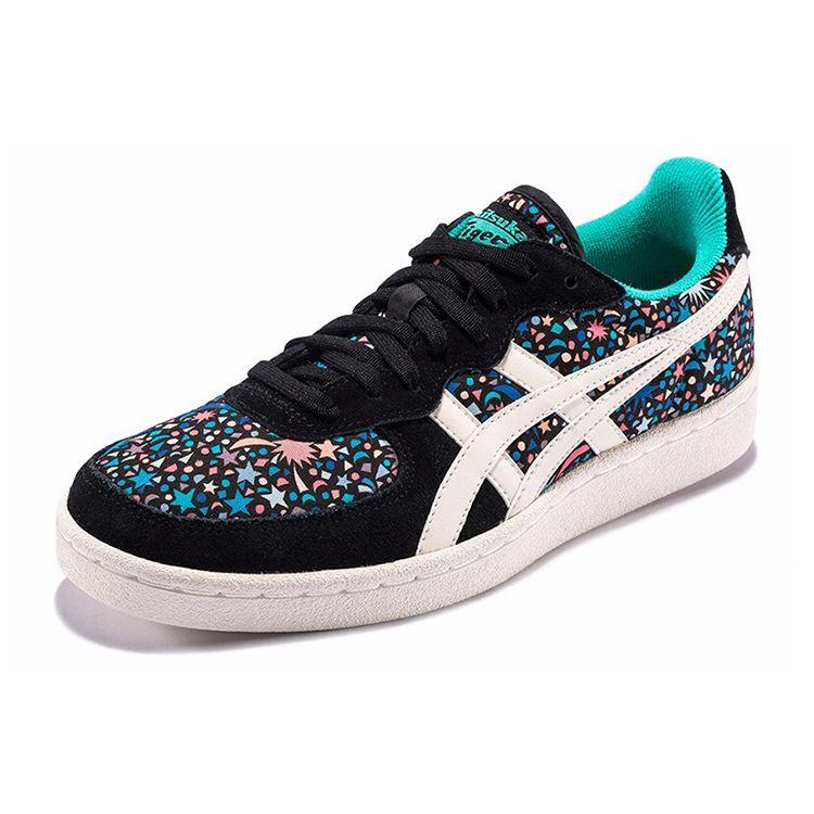Onitsuka Tiger Gsm Printed Casual Warmth And Slip Resistance Low Top Skate Shoes Women sneaker Black 1182A125-001