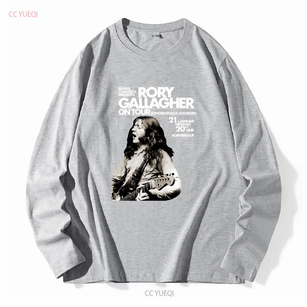 Rory Gallagher In Tour Concerto Rara Nera Taglia Piena Maglietta vintage Lavata Elastica streetwear grafica Versatile Unisex