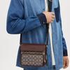 Coach Sullivan 20 Classic Monogram Print Flap Jacquard Leather Shoulder Crossbody Bag Small Men Bags Oak Maple CT834-SVS8S
