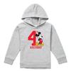 Disney Childrens/Kids Mickey Mouse Heather 4th Birthday Hoodie