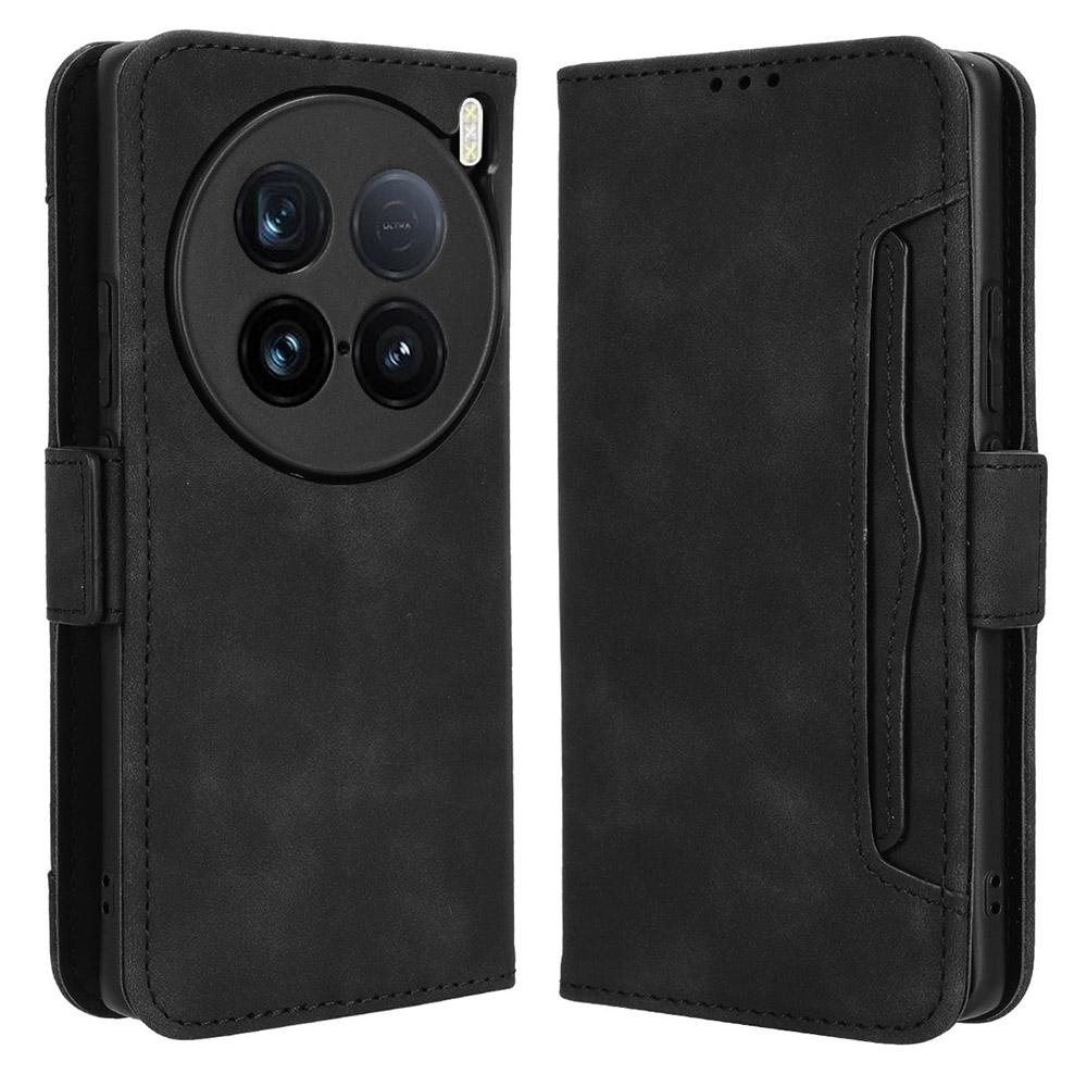 For vivo X100 Ultra 5G Wallet Case Multiple Card Slots Leather Phone Cover with Stand