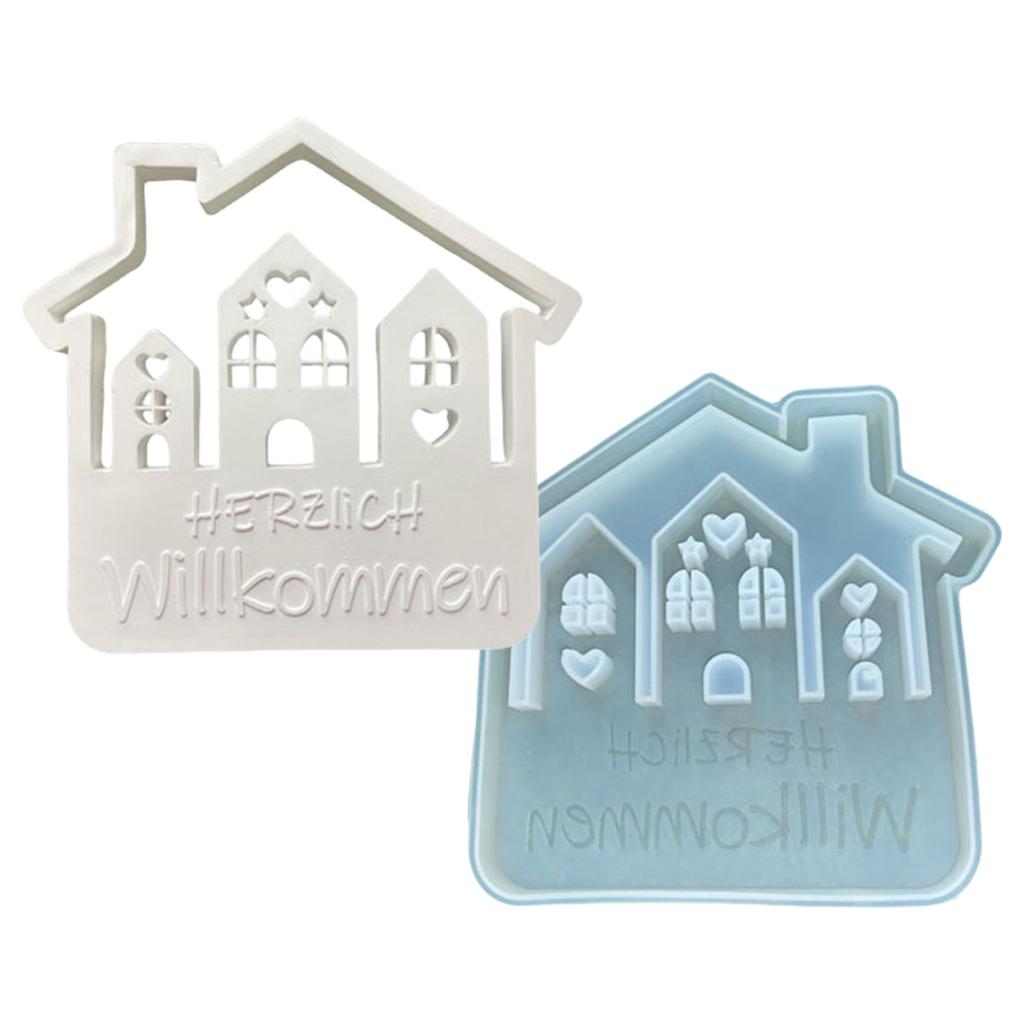Figurine Molds House Shape Silicone Molds Resin Crafting Tool Silicone Ornament Moulds Silicone Texture for Crafting