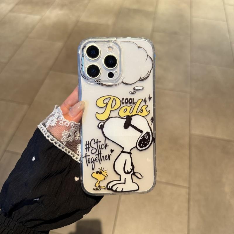 

Cute comic Snoopy peanut friend Charlie Brown Soft Case protect Case For iPhone 13 12 11 14 15 16 17 Plus Funny Snoopy Holder iPhone 17