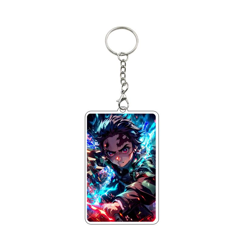 Anime Nezuko Agatsuma Zenitsu Kanroji Mitsuri Cartoon Cool Acrylic Keychain Accessories Figure Pendant Charm Decor Gifts Toys
