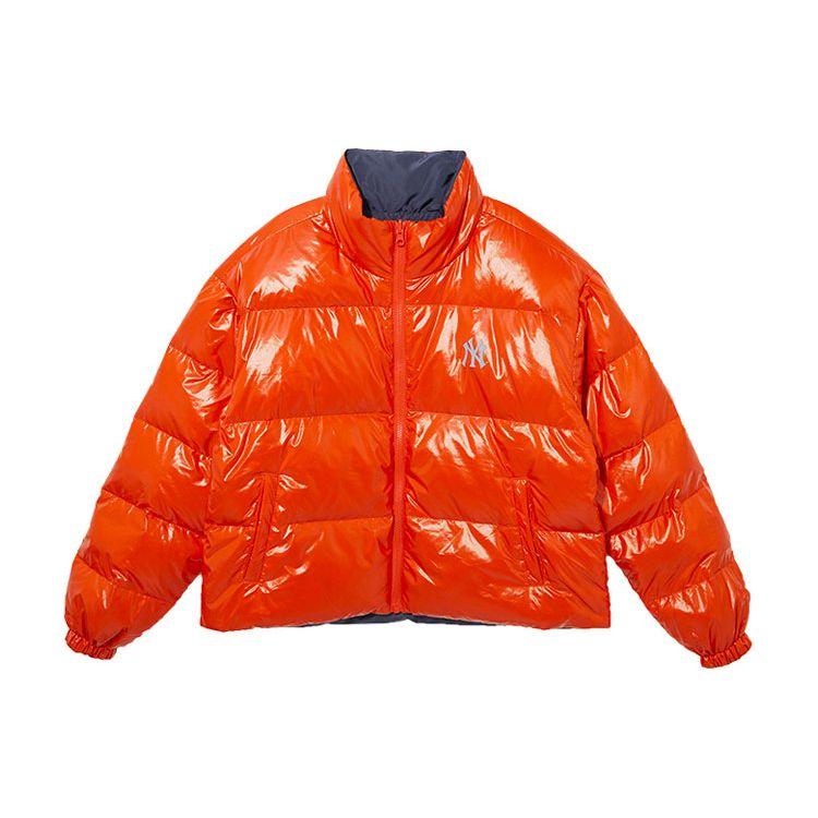 New Era Reversible Fitted Shiny Dopamine Down Jacket Women Jackets Orange 12877424