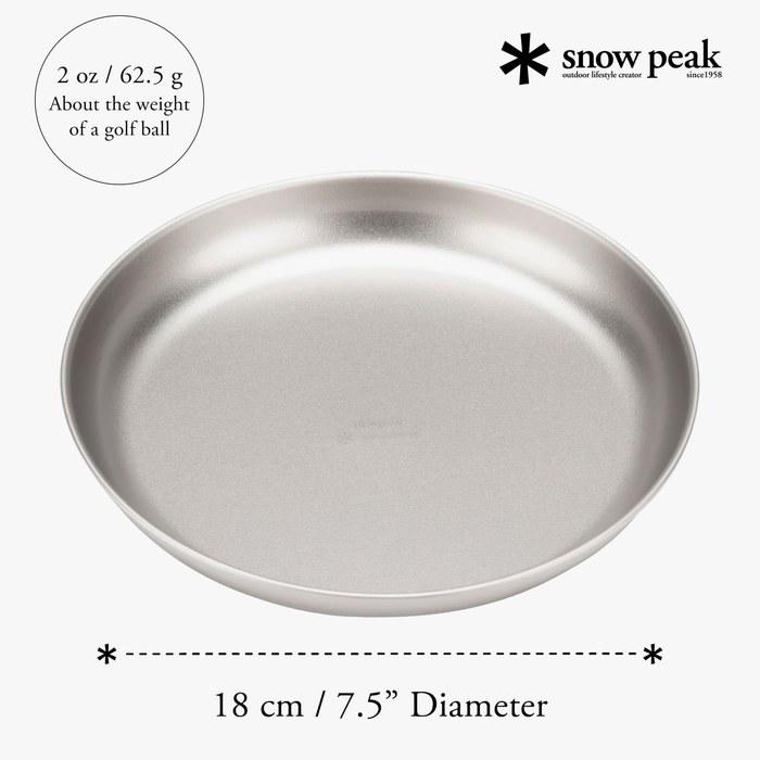 Snow Peak Trek Titanium Plate STW-002T Titanium Plate, Silver, One Size