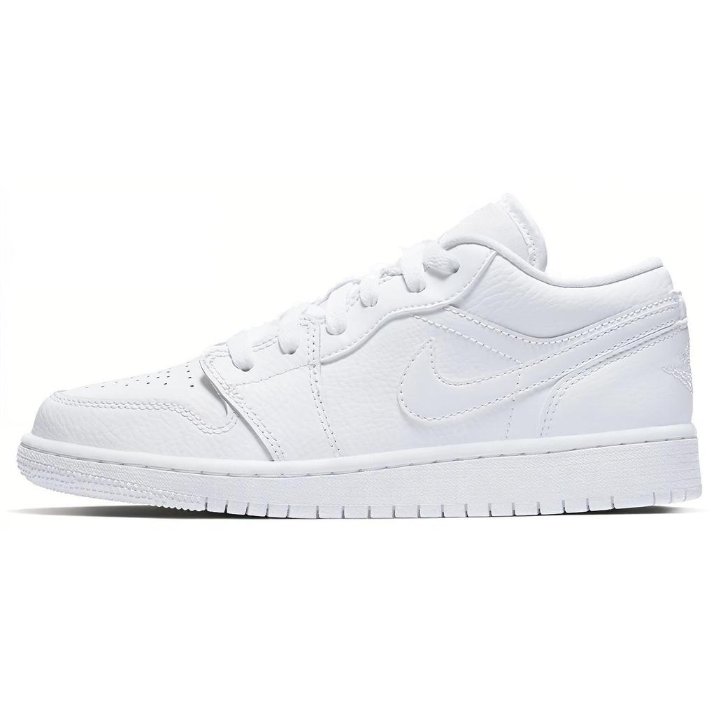 Jordan 1 Low Triple White Logo GS 553560-126
