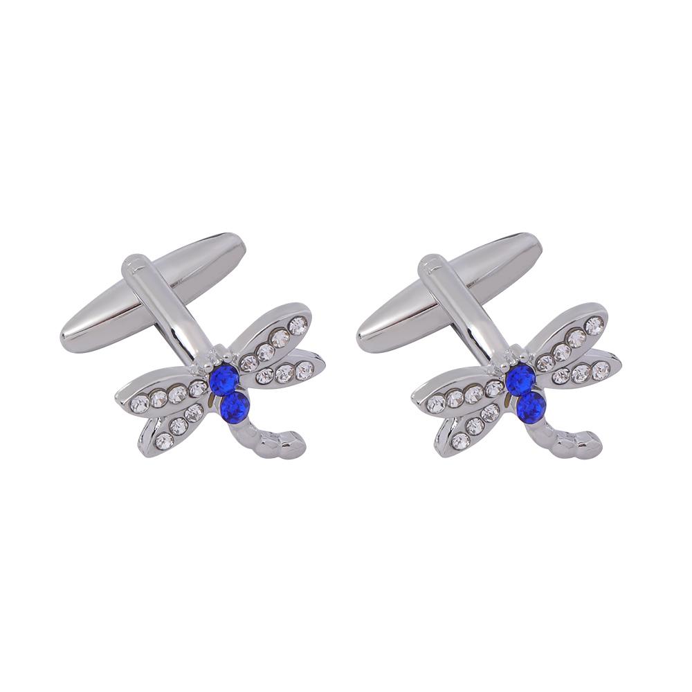 

Mens Dragonfly Shaped Crystal Cufflinks Insect Sleeve Button For Shirt Suit Tuxedo Blouse Jewelry
