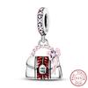 S Charm Bead Genuine Copper Bow Ballet Shoes Perfume Bottle Charm Decorations Suitable For Authentic Pendant Piece Bracelets Women Jewelry Creation