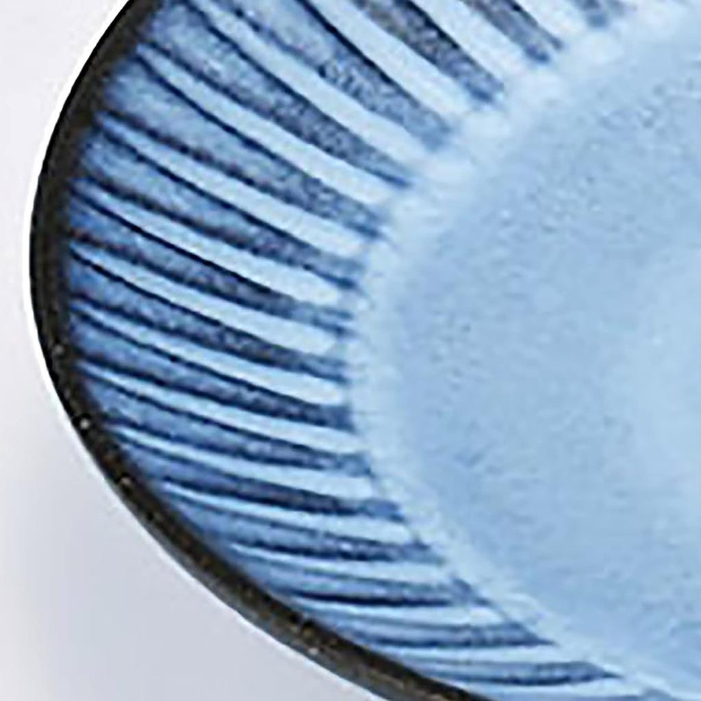 Hasami ware Rizaemon kiln BLUE carved fruit plate 391163