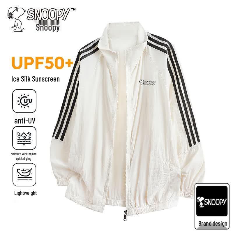Snoopy Men s Lightweight Ice Feel Sun Protection Jacket 4XL бежевый