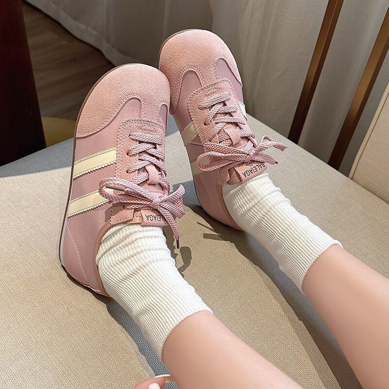 2025 new spring German training shoes women's flat-soled Forrest Gump shoes women's retro versatile and lightweight student sports little white shoes