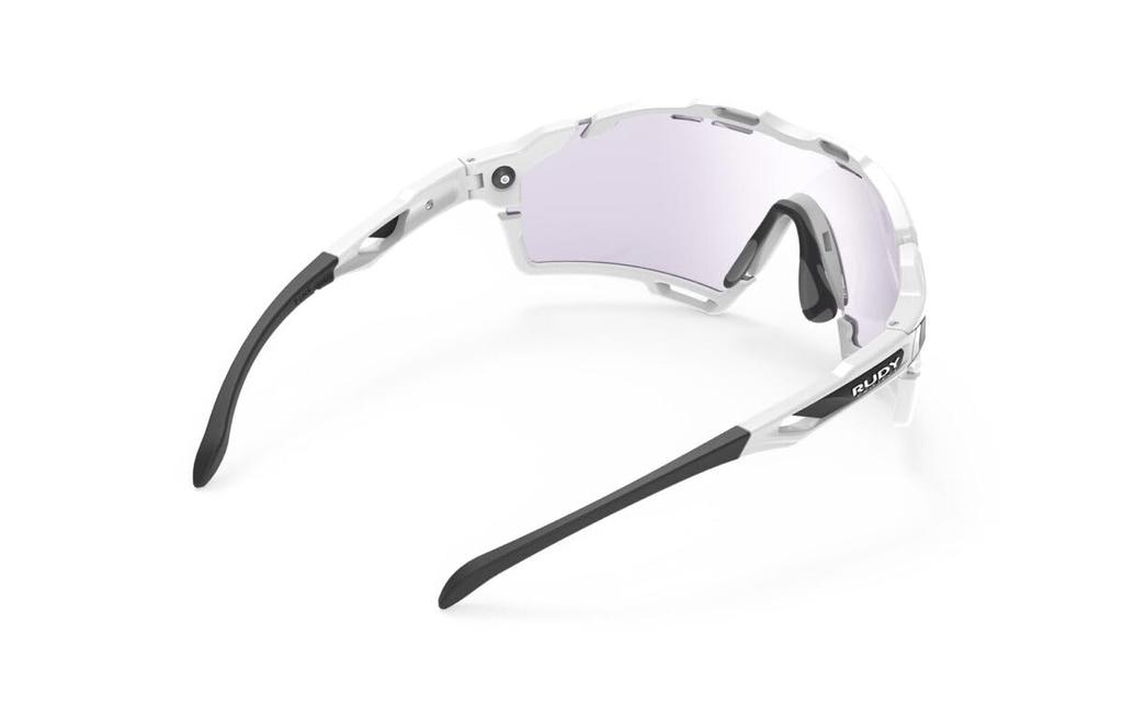 RUDY PROJECT Sport Sunglasses Cutline White Frame ImpX2 Photochromic Purple White Bumper SP637569-S008