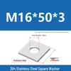 304 Stainless Steel Thickened Square Washer for Curtain Wall (M4-M16)
