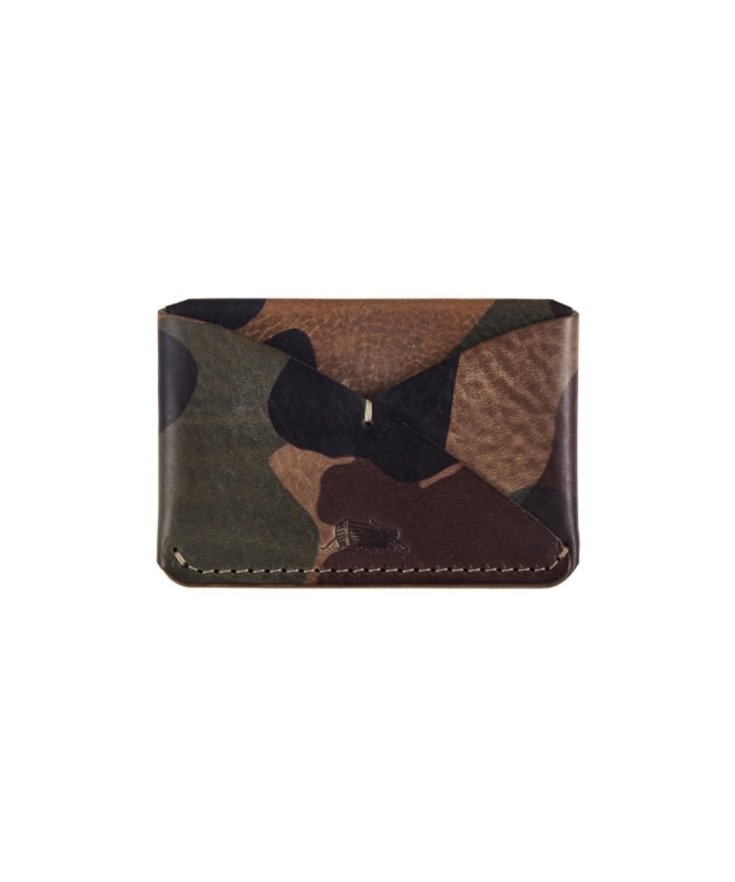 Brassboats Vegetable Leather Card Case (Camo)