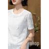 Demana 3D Butterfly Embroidered Round Neck T-Shirt