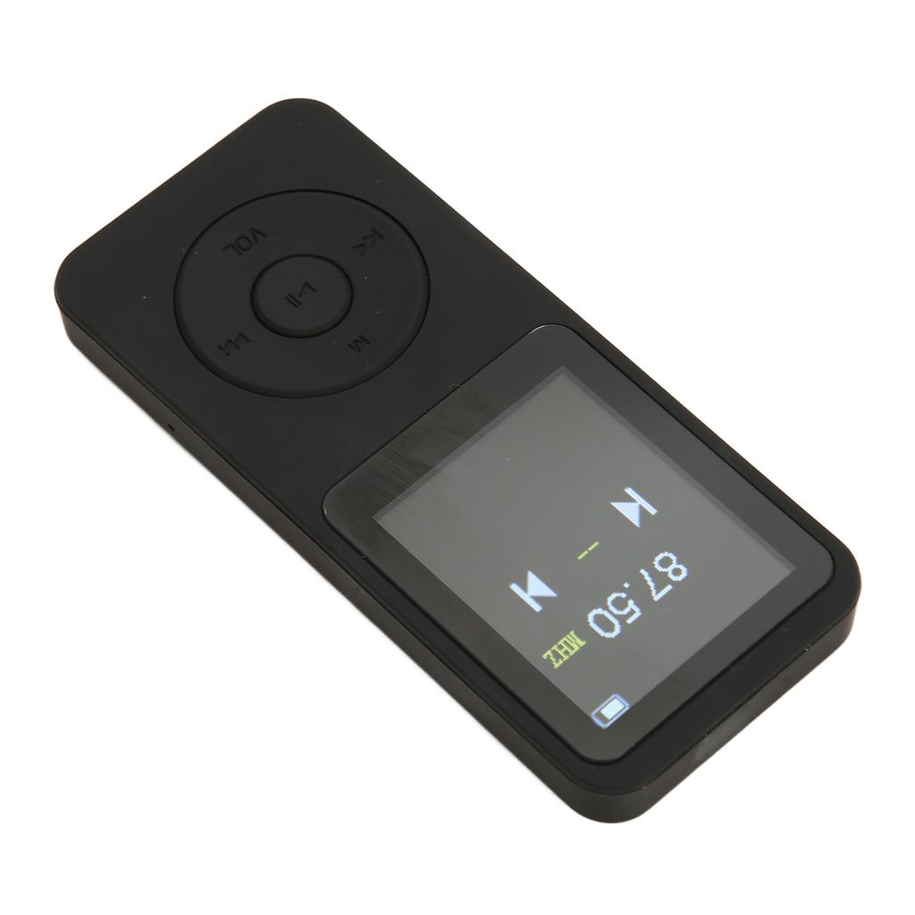 נגן MP3 עם Bluetooth 5.0 1W 8 אוהם רמקול HD רדיו FM סאונד HiFi ללא אובדן נתונים רב-פונקציונלי נייד MP3 MP4 מוזיקה