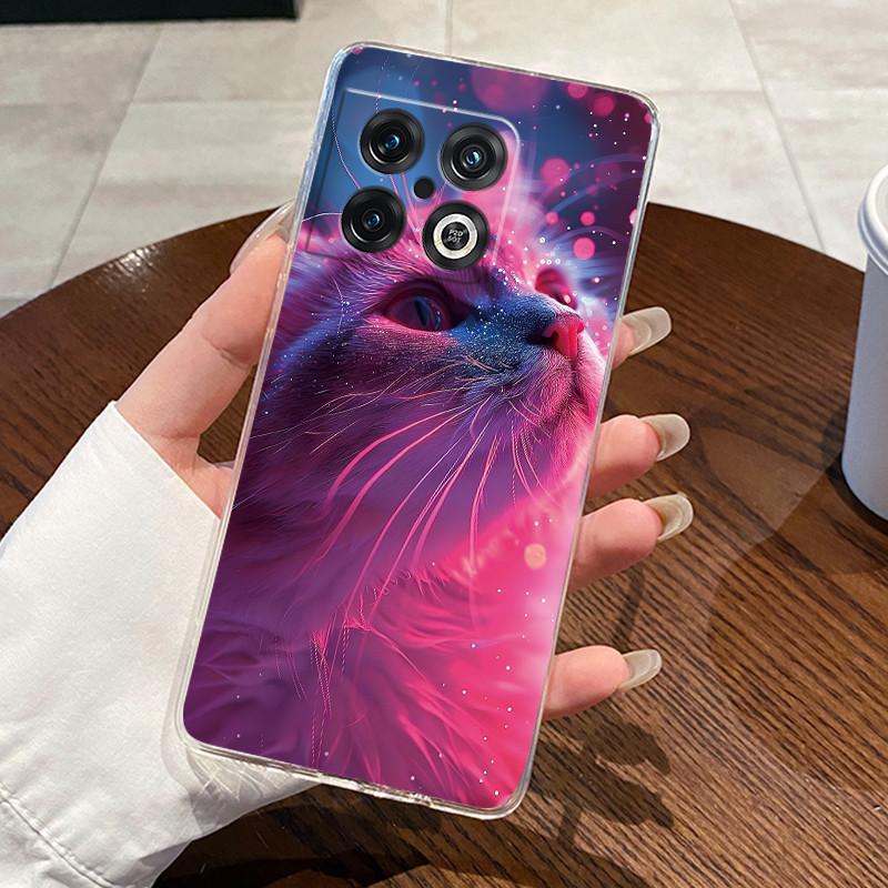 Jelly Case For OnePlus 10 Pro 10T ACE Pro Clear Silicone Soft TPU Back Cover One Plus 10PRO ACEPro Cute Rabbit Cat Phone Case