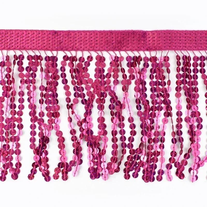 1-5M 16cm Meetee Sequin Tassel Fringe Latin Dress Lace Trims Ribbon Clothes Fringes Fabric Garment Crafts Sewing Accessories