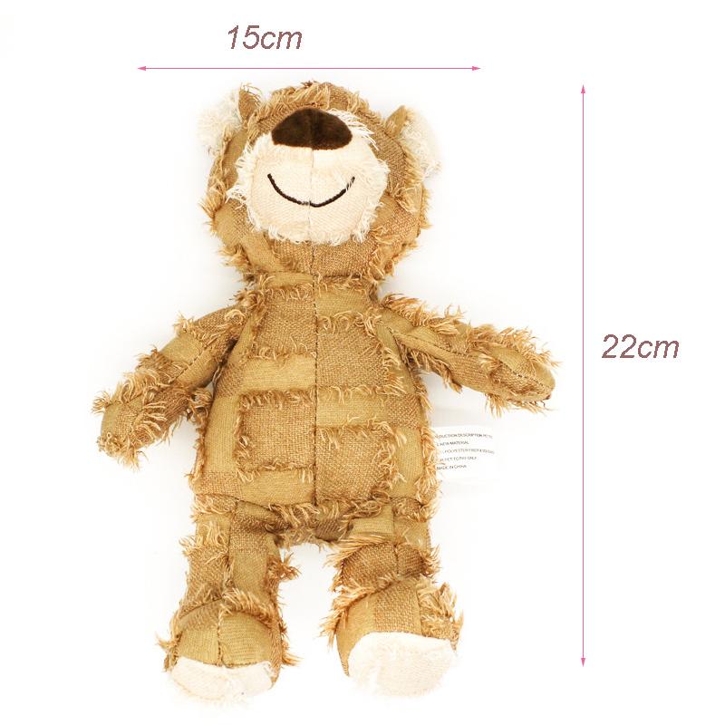 Plush Squeaky Beggar Bear Puppy Dog Toy Bite Resistant Pet Toys for Small Medium Dogs French Bulldog Beagle Mascotas Accessories
