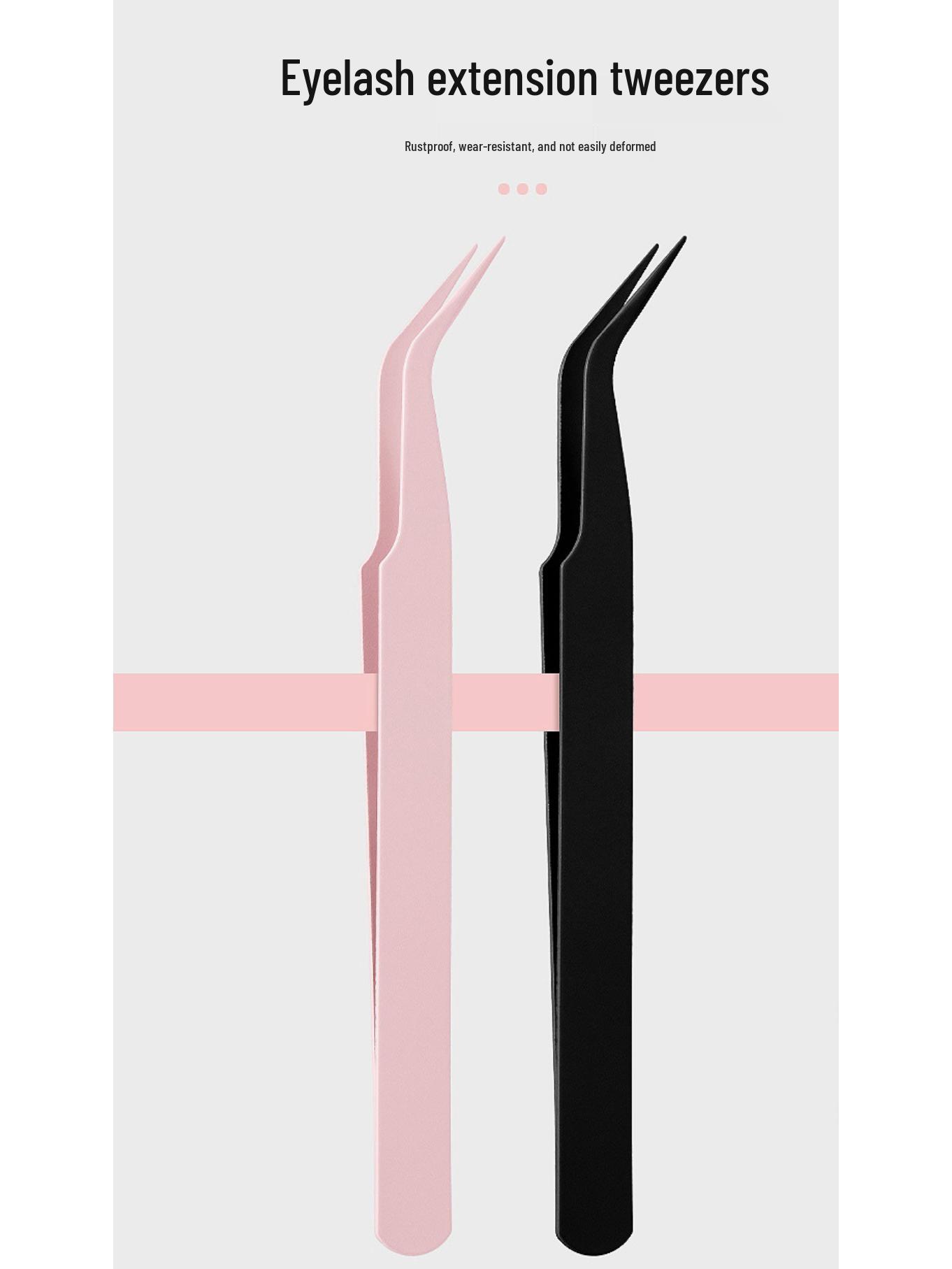 

Цветные прецизионные пинцеты из нержавеющей стали Golden Feather для накладных ресниц с изогнутым кончиком