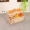 Miniature Bread Cabinet Toy - Pretend Play Food Set for Kids' Supermarket Scene