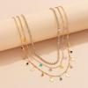 3 Single-Wearable Star Moon Handmade Chain Necklace Suit European and American Sweet Intellectual Elegance Twin Multi-Layer Necklace