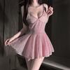 Sex Lingerie Women's Shiny Uniform Suspender Dress Seduction Free Sexy Suit