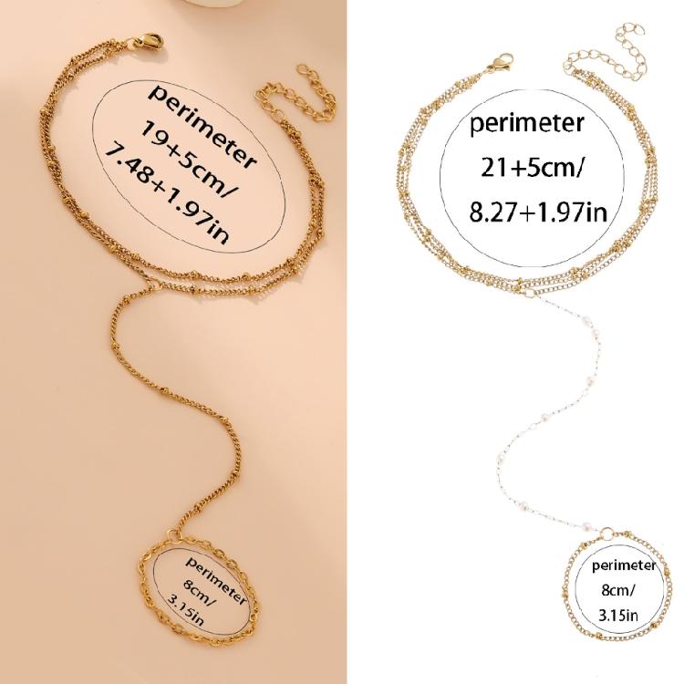 Hand Chain Bracelet with Rings Hand Chain Bracelet with Finger Rings Adjustable Chain Bracelet Hand Jewelry for Women