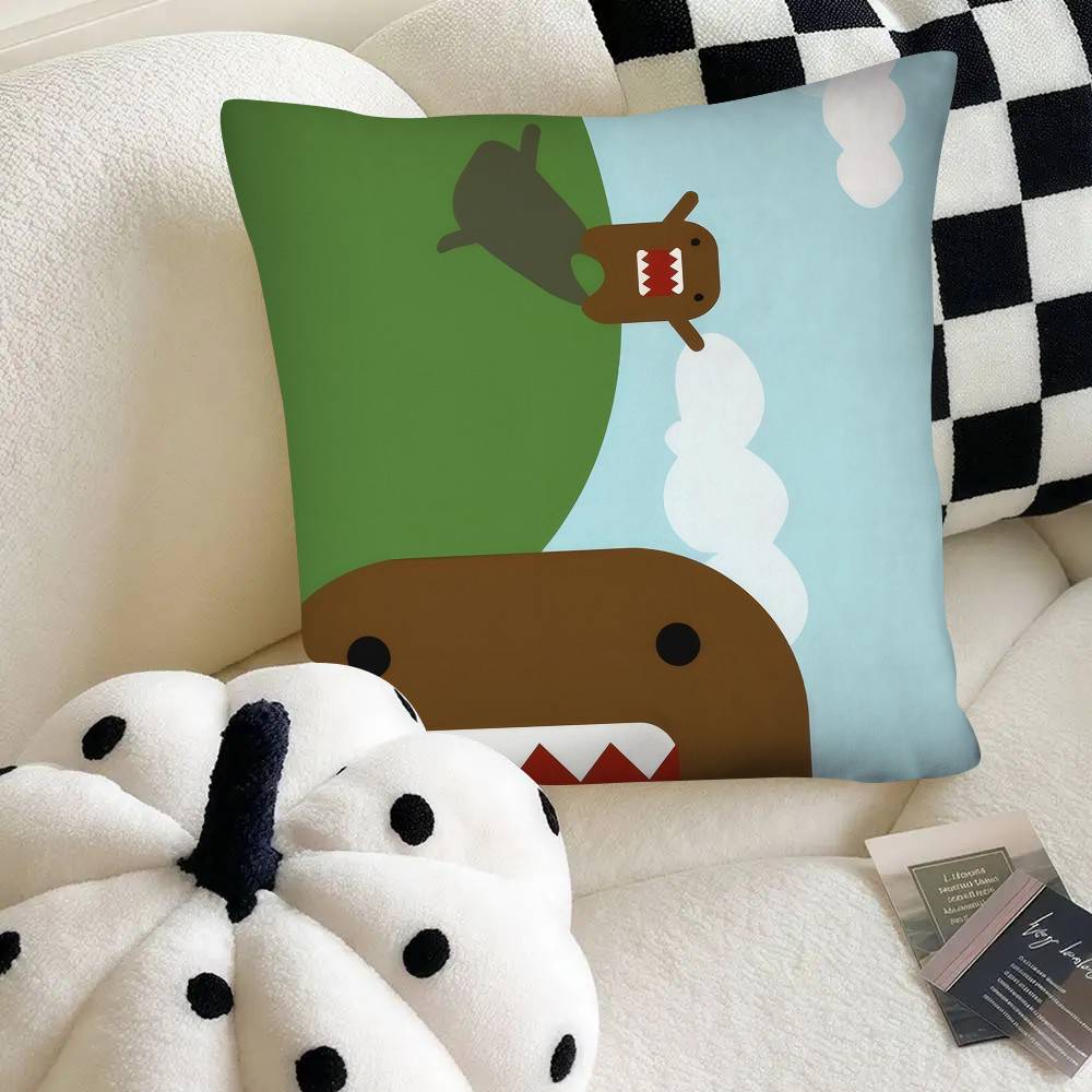 Cute Cartoon Domo-Kun Pillow Case Square Pillow Bedroom Sofa Leisure Comfort Cushion Car Home Decoration